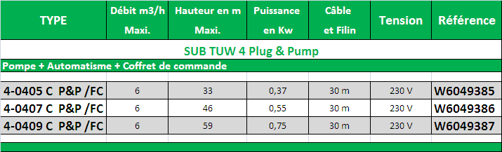 Pompe immergee Mini Eurojet 4 - Irrijardin